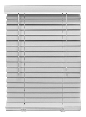 White Fauxwood Mini Blinds 2 X 58 X 64-inch For Windows