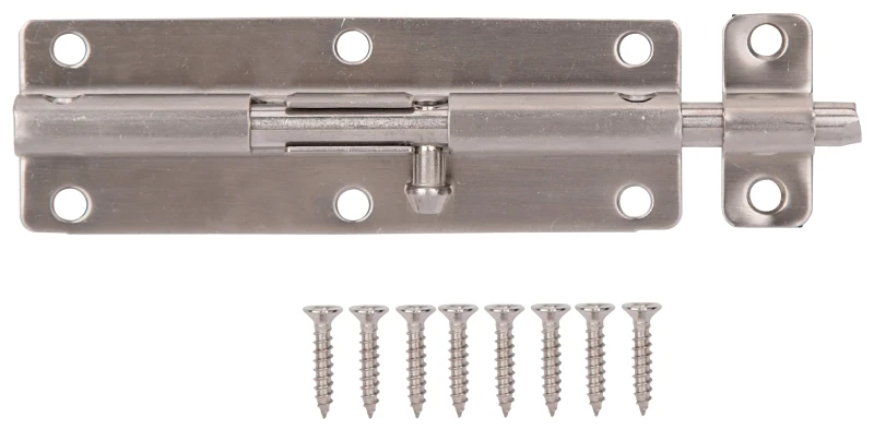 Stainless Steel Barrel Bolt Lockable 6 Inch With Screws