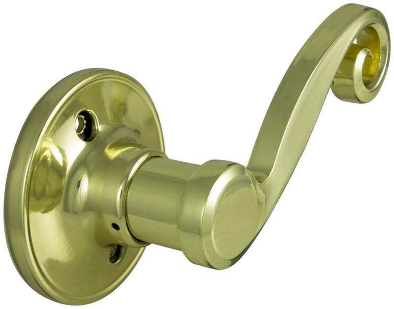 Lever Set L6 Dummy Right Hand Polished Brass Door Handle