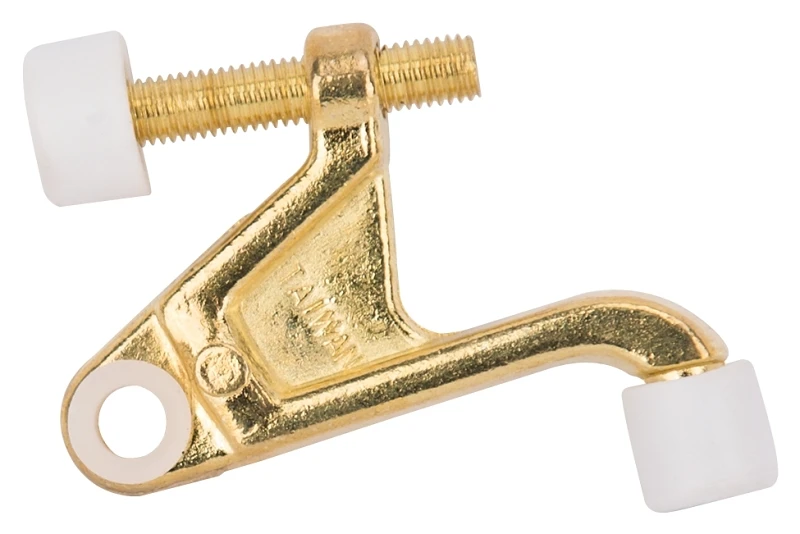 Heavy Duty Hinge Pin Door Stop With Plastic Tip And Adjustable Screw