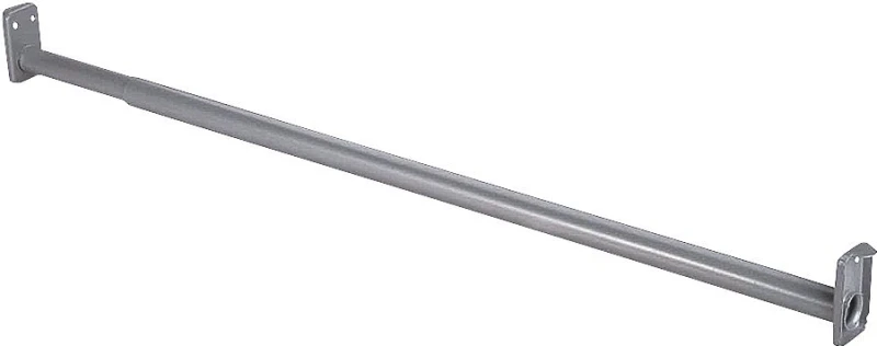 Adjustable Closet Rod 96 In To 150 In Silver With Central Support