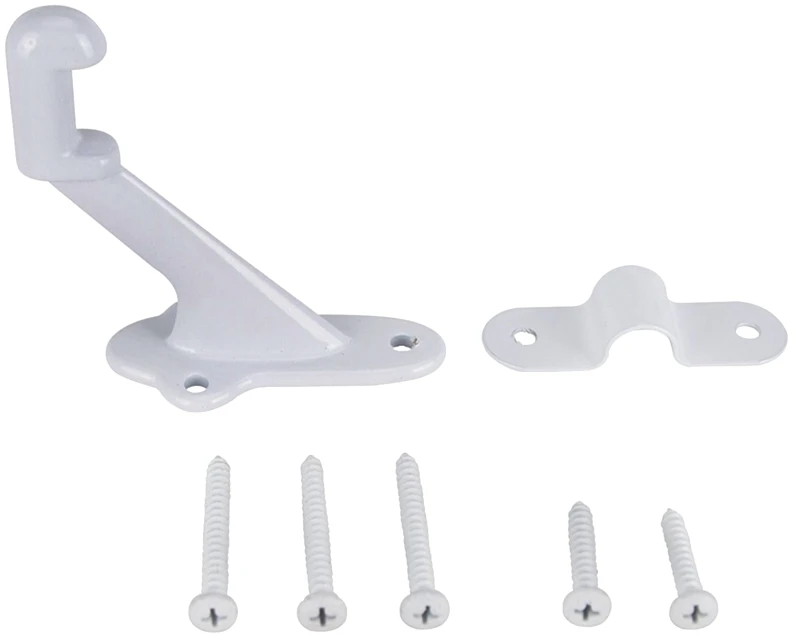 Handrail Bracket White Zinc Alloy For 3/4 In Handrail Support