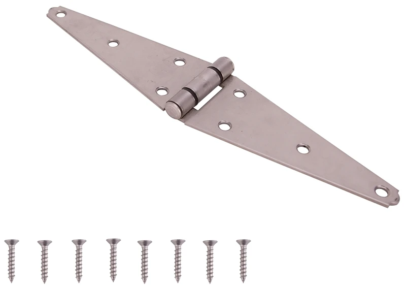 Heavy-duty 6 Inch Steel Strap Hinge - Reversible Design For Left Or Right Doors