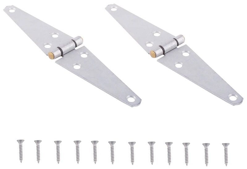Heavy Duty 4 Inch Galvanized Steel Strap Hinge - Reversible Design