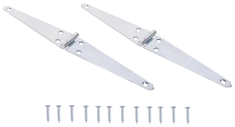 6 Inch Zinc Strap Hinge - Reversible Steel For Left Or Right Doors