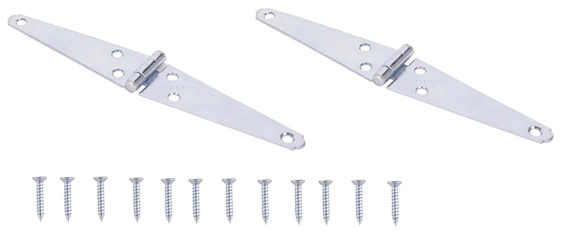 4 Inch Zinc Coated Steel Strap Hinge - Reversible Design For Left Or Right Doors