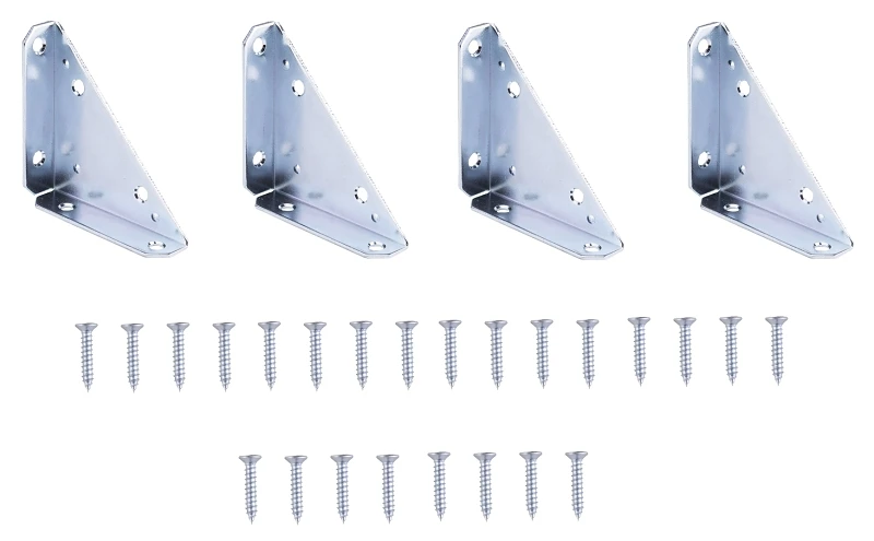 4 Inch Zinc Corner Brace For Reinforcing Right Angle Joints