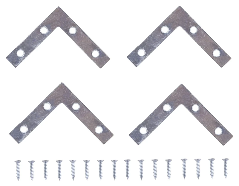 2-1/2" X 1/2" Steel Corner Brace, Zinc Plated, Rust-resistant