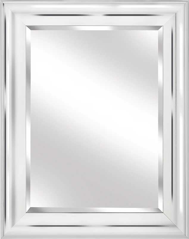 Simple Framed Rectangular Mirror, 33.5 In W X 27.5 In H, Wall Mount