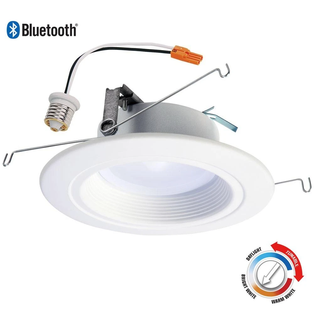5 In. And 6 In. White Bluetooth Smart Integrated Led Recessed Ceiling Light Retrofit