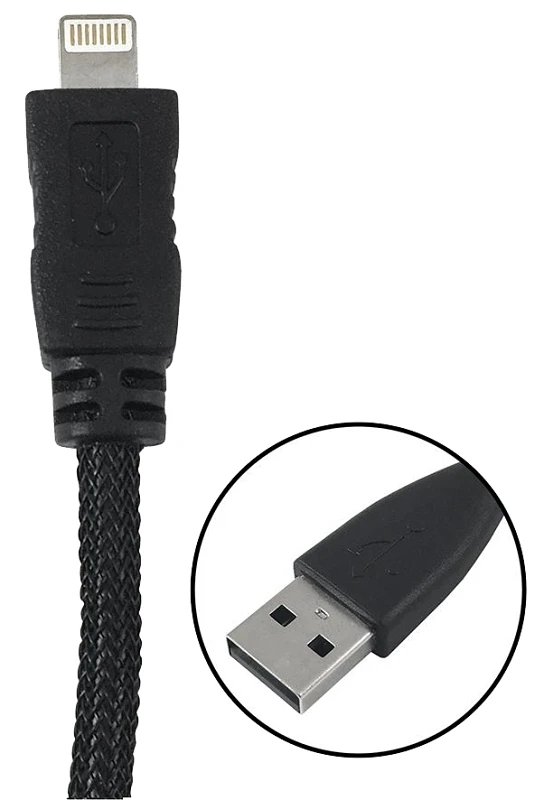 3 Feet 8-pin Usb A Braided Charging Cable For Iphone, Ipad, Ipod