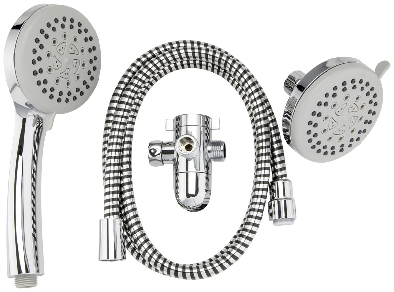 Shower Head Kit With 5 Spray Functions, 60 In Hose, Polished Chrome Finish