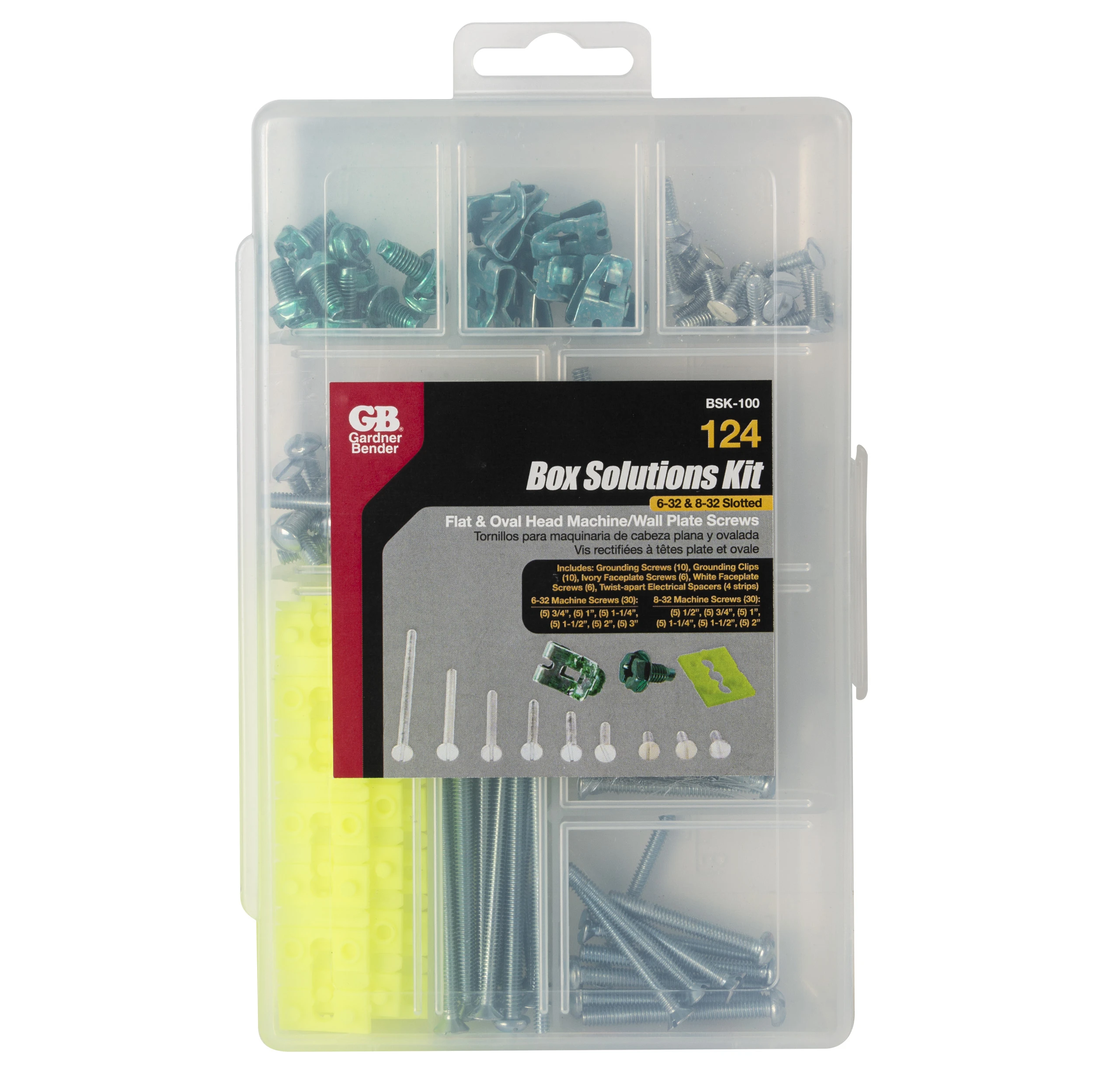 Switch And Outlet Box Installation Screw Kit 124-piece For Electrical Projects