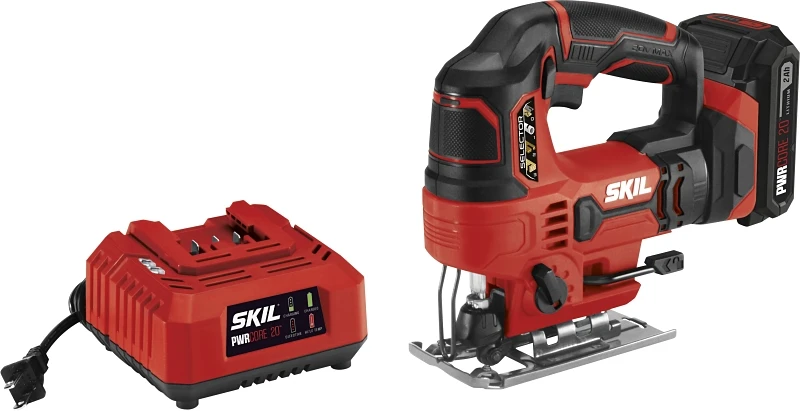 20v Cordless Jigsaw With 2.0ah Lithium Battery And Automatic Charger