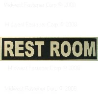 2 X 8 Mylar Restroom Peel & Stick Sign - Durable And Easy To Install