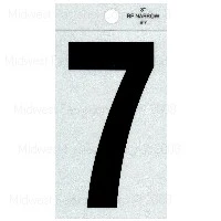 3 Inch To 7 Inch Straight Narrow Black Reflective Numbers For Addressing