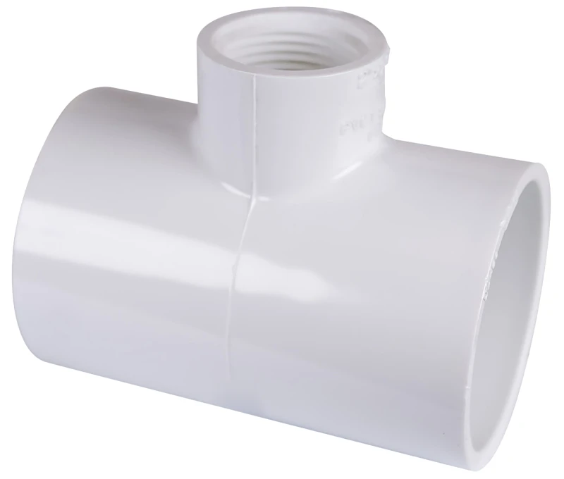 Pvc Tee Fitting 2 Slip X 2 Slip X 1 Female Iron Pipe