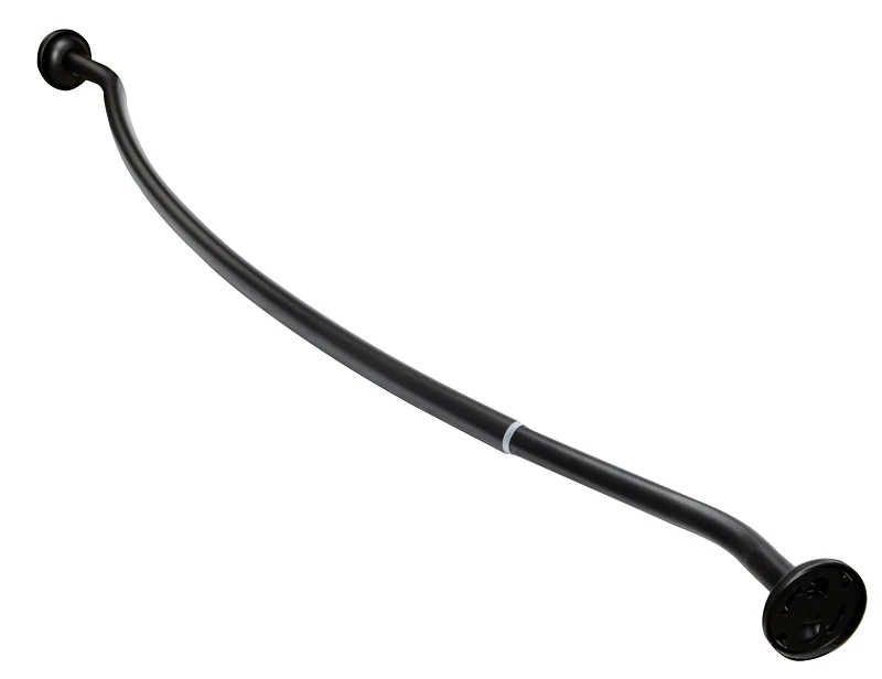 Adjustable Curved Shower Curtain Rod Matte Black 52-72 Inches Model Sd-csr-bk