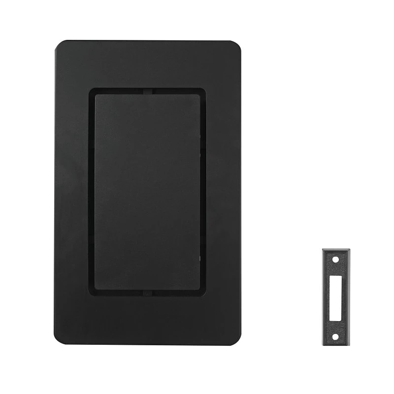 Wired Pushbutton Doorbell Chime Kit, Black