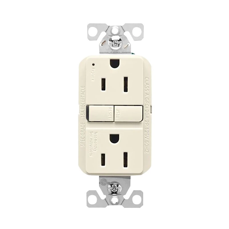 Eaton Gfci Receptacle Light Almond 15 Amp 125 Volt Self-test Model Gf15la