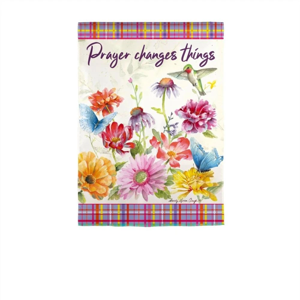 12.5 X 18 Prayer Changes Things Garden Suede Flag For Outdoor Decor
