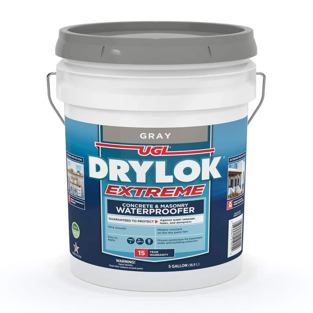 Extreme 5 Gallon Gray Flat Latex Interior/exterior Basement Waterproofer