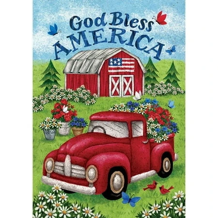 Garden Flag - Truck And Barn Design For Outdoor Spaces