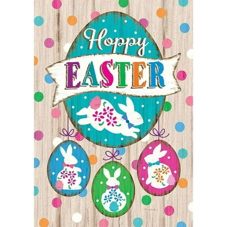 House Flag - Wooden Easter Design For Outdoor Display