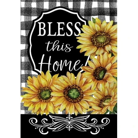 Home Sweet Sunflowers Garden Flag - 12 X 18 Inches, Double Sided