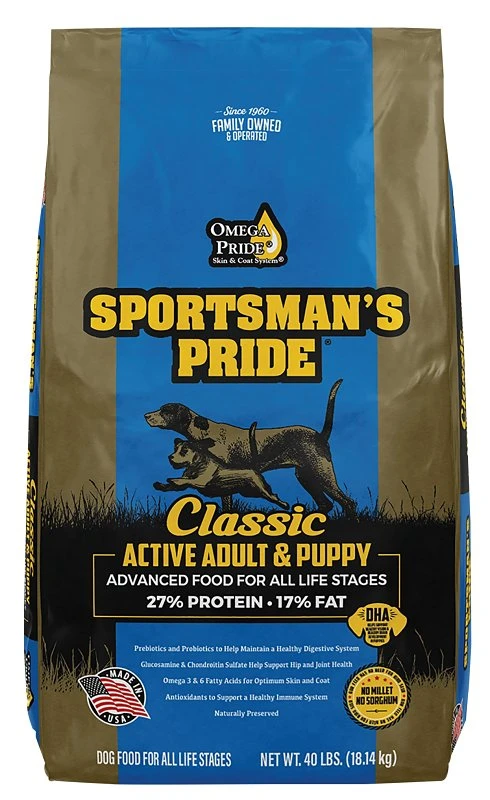 Classic 10321 Dry Dog Food For Adult And Puppy Breeds, 40 Lb Bag