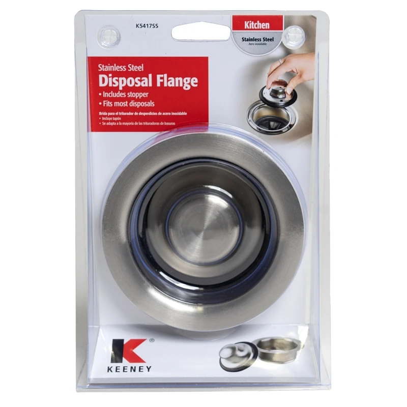 Stainless Steel Garbage Disposal Collar And Stopper, 4-1/2 In Diameter
