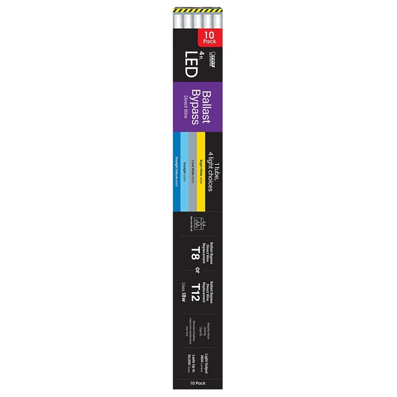 T8 Led Tube Light 18w 4ft 4 Color Temperature Options