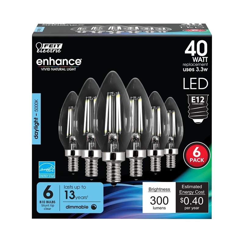 40 Watt Equivalent Dimmable Led Torpedo Bulb 5000k Daylight