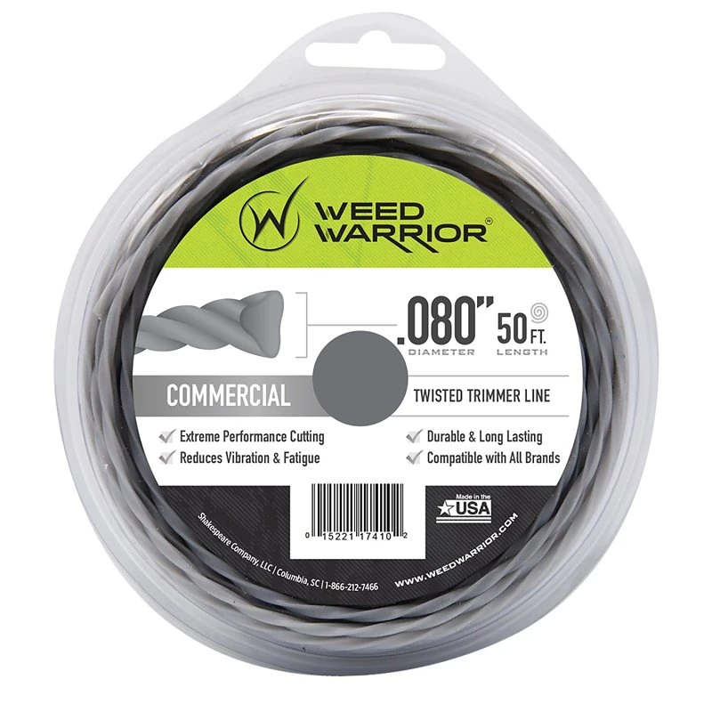 17410 Heavy-duty Nylon Trimmer Line, 0.08 In Diameter, 50 Ft Length