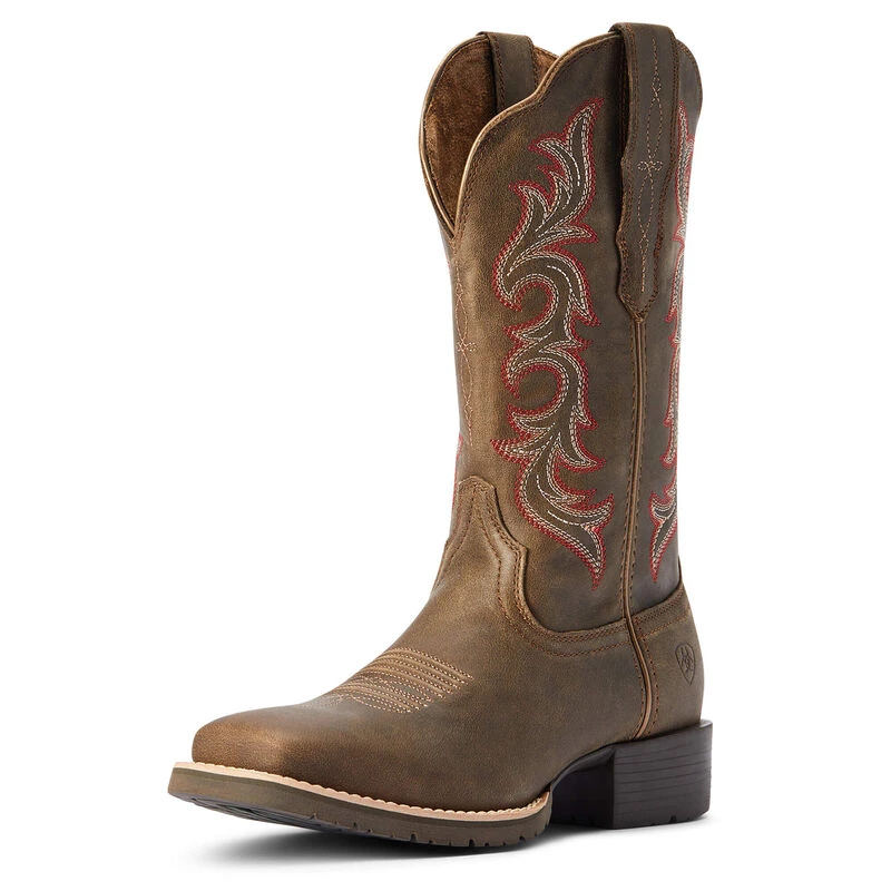 Women's Hybrid Rancher Stretchfit Western Boot, Pebble, Size 8.5 Medium