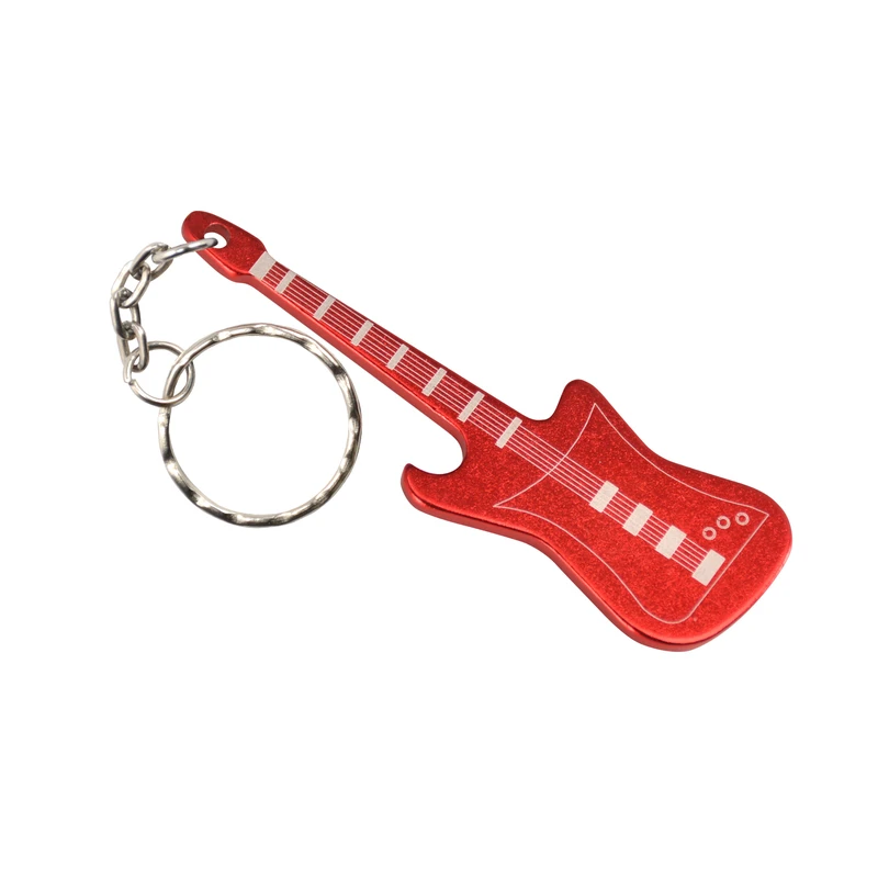Aluminum Red Guitar Bottle Opener Key Holder - Perfect Gift For Music Lovers