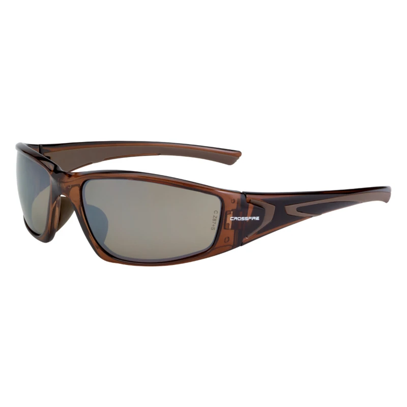 Rpg Polarized Safety Glasses With Brown Mirror Lens And Frame