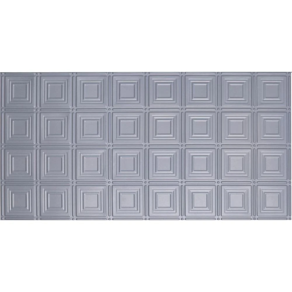 Dimensions Faux 2 Ft. X 4 Ft. Nickel Tin Style Ceiling And Wall Tiles