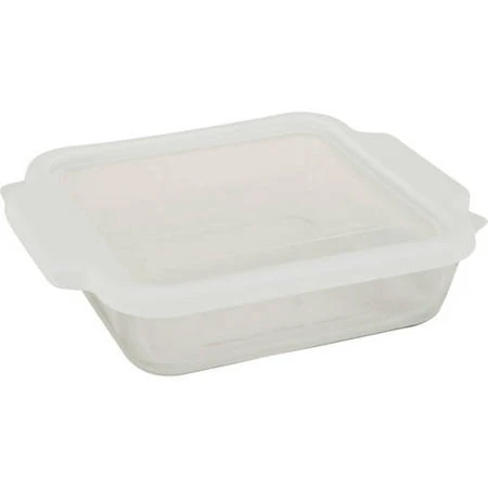 True Fit 8 Inch Clear Cake Carrier With White Lid