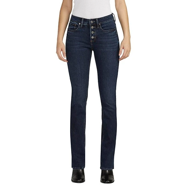 Women's Suki 3 Button Slim Fit Bootcut Jeans, Indigo, 32 X 33