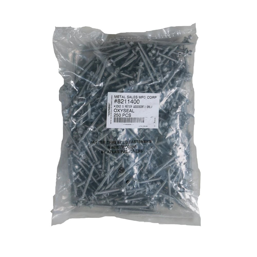 Ms 1-1/2 In. #10 Galvanized Metal Wood Screw - Durable Fasteners For Wood Projects