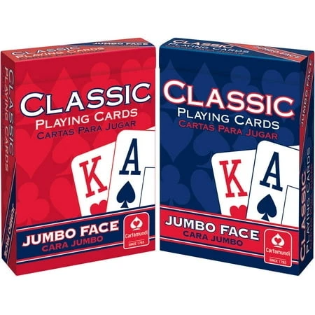 Jumbo Playing Cards - Standard Size Deck For Family Fun And Games