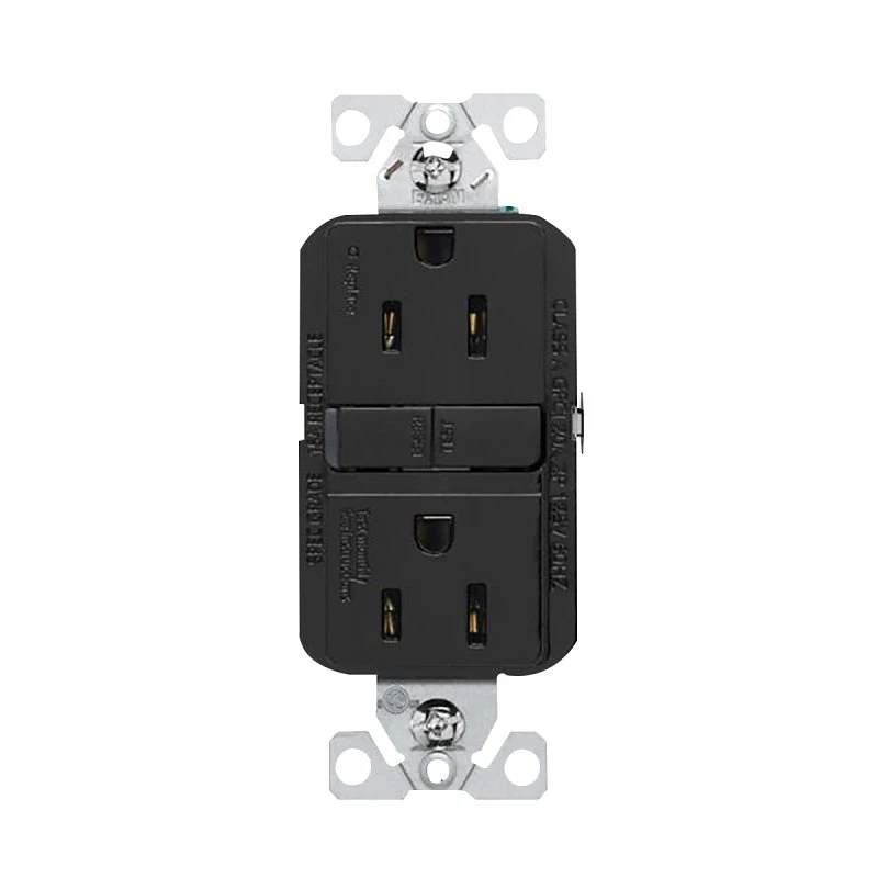 Eaton Gfci Receptacle 15a 125v Self-test Black Nema 5-15r