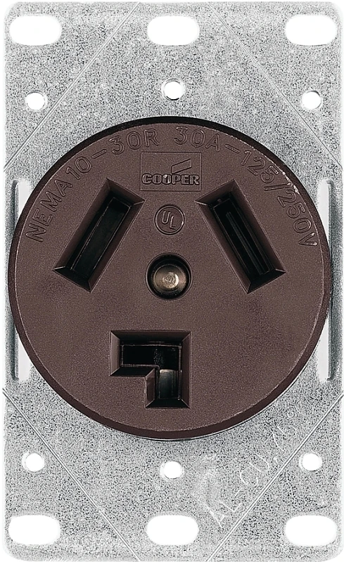 Receptacle Power Flush 3 Pole 3 Wire 30 Amp