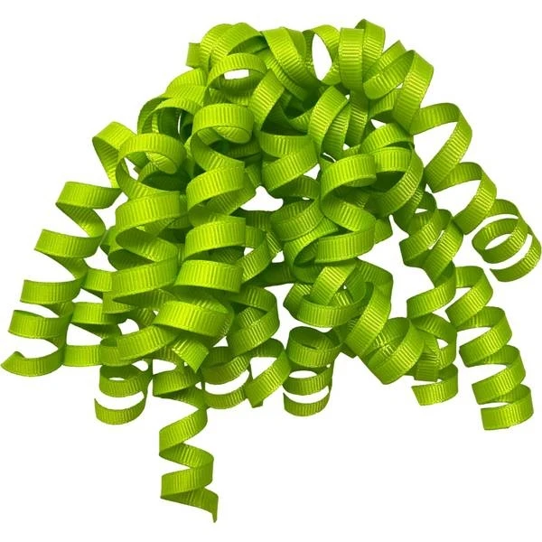 Curlie Bow Lime Grosgrain Hair Accessory
