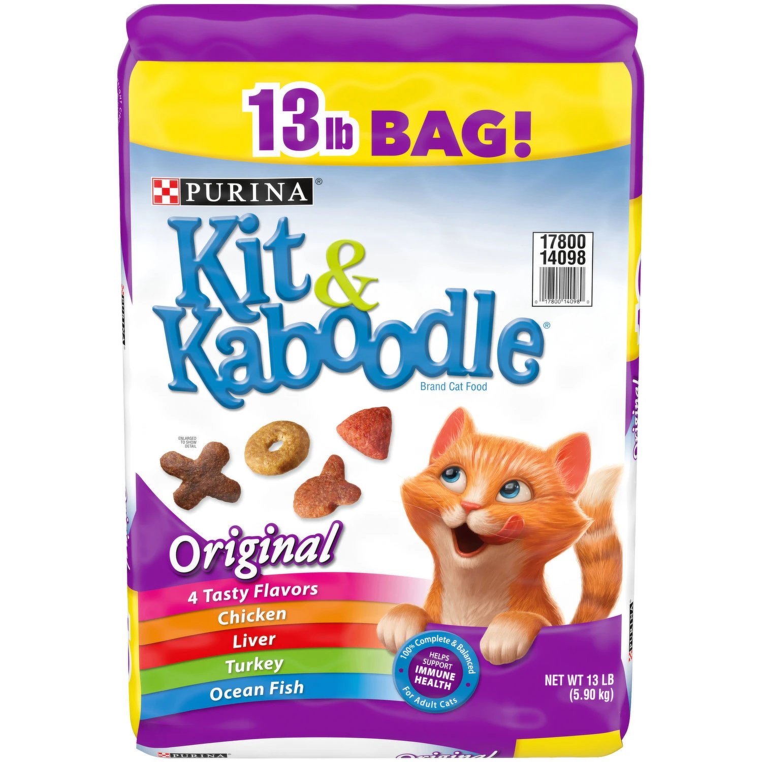 Dry Cat Food, Original Medley, 13 Lb. Bag