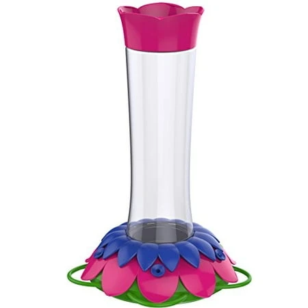 So Real Bottle Hummingbird Feeder, Purple, 18 Ounce Capacity