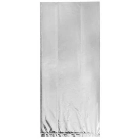 Silver Cellophane Party Favor/ Treat Bags 10 ct