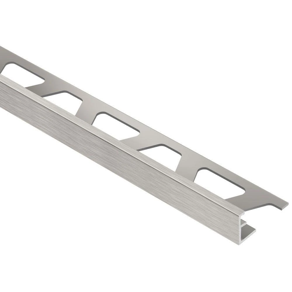 Jolly Brushed Nickel Anodized Aluminum 3/8 In. X 8 Ft. Metal Tile Edging Trim