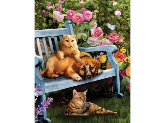 Garden Hangout 500 Piece Oversized Jigsaw Puzzle By Sunsout Inc